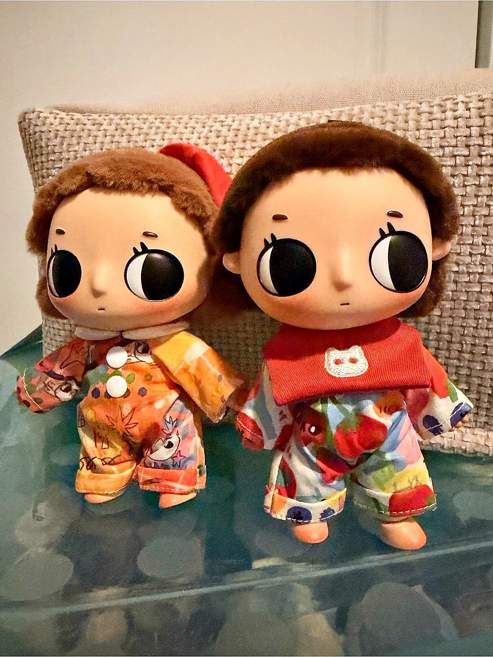 POP MART Nyota Little Moments Series - Set of 2 Plush Pendants - Like New